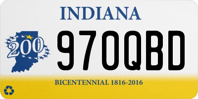 IN license plate 970QBD