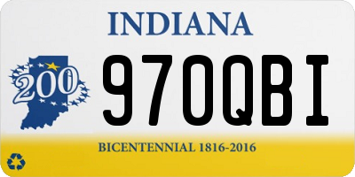IN license plate 970QBI