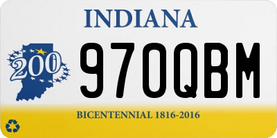 IN license plate 970QBM