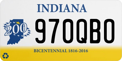IN license plate 970QBO