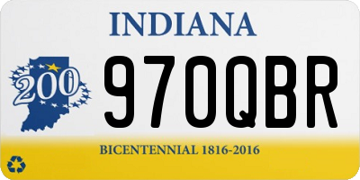 IN license plate 970QBR