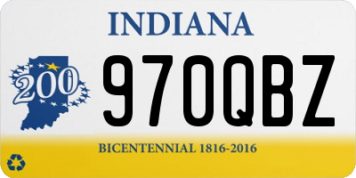 IN license plate 970QBZ