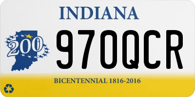 IN license plate 970QCR