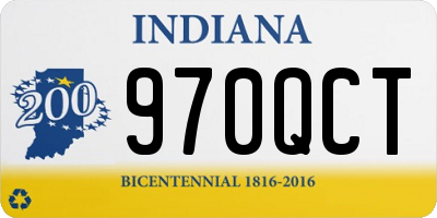 IN license plate 970QCT