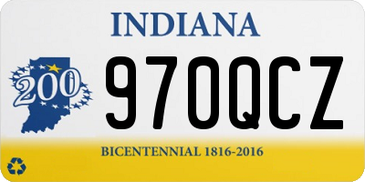 IN license plate 970QCZ