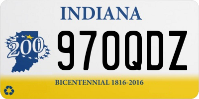 IN license plate 970QDZ