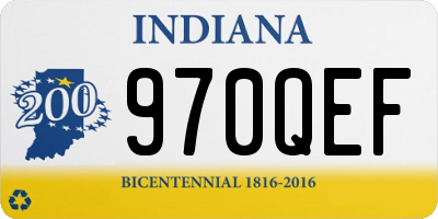 IN license plate 970QEF