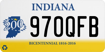 IN license plate 970QFB