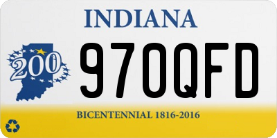 IN license plate 970QFD