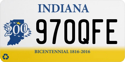 IN license plate 970QFE