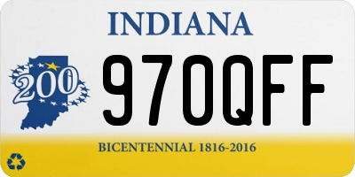 IN license plate 970QFF