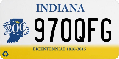IN license plate 970QFG