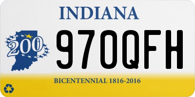 IN license plate 970QFH