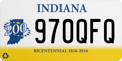 IN license plate 970QFQ