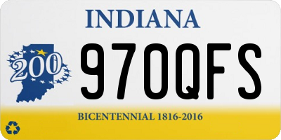IN license plate 970QFS