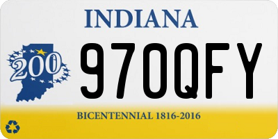 IN license plate 970QFY