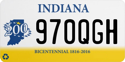 IN license plate 970QGH