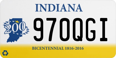IN license plate 970QGI