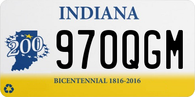 IN license plate 970QGM