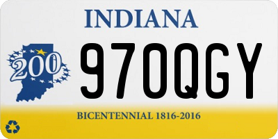 IN license plate 970QGY