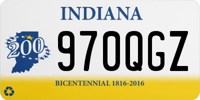 IN license plate 970QGZ