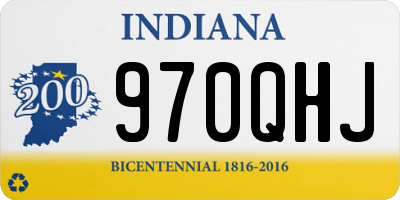 IN license plate 970QHJ