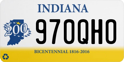 IN license plate 970QHO