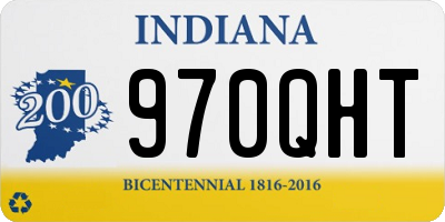 IN license plate 970QHT