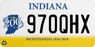 IN license plate 970QHX