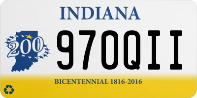 IN license plate 970QII