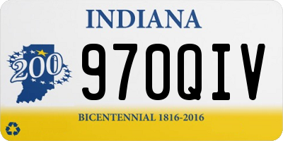 IN license plate 970QIV