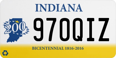 IN license plate 970QIZ