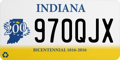 IN license plate 970QJX