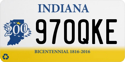 IN license plate 970QKE