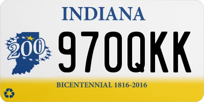 IN license plate 970QKK