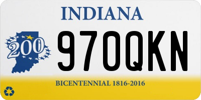 IN license plate 970QKN