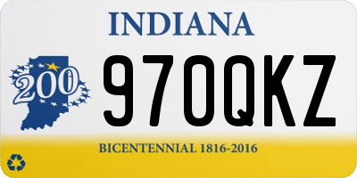 IN license plate 970QKZ