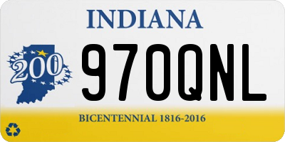 IN license plate 970QNL
