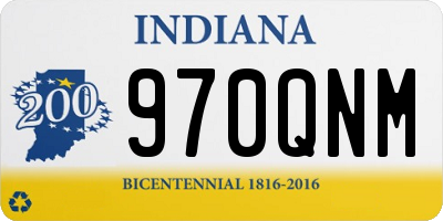 IN license plate 970QNM