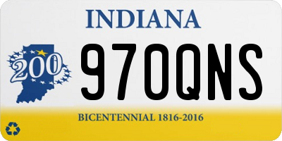 IN license plate 970QNS