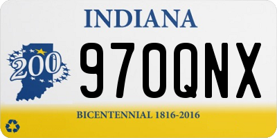 IN license plate 970QNX