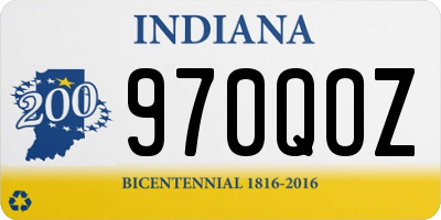 IN license plate 970QOZ