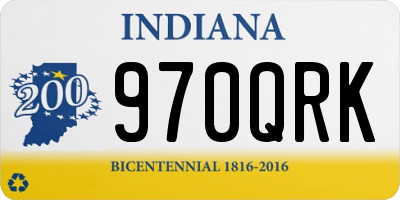 IN license plate 970QRK