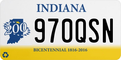 IN license plate 970QSN