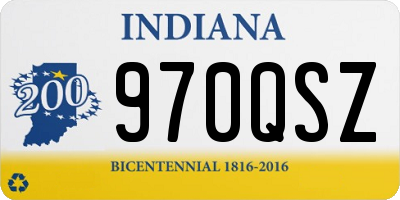 IN license plate 970QSZ