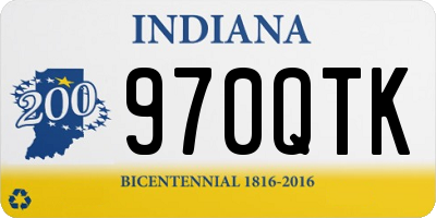 IN license plate 970QTK