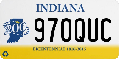 IN license plate 970QUC