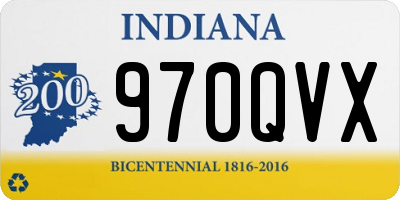 IN license plate 970QVX