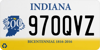 IN license plate 970QVZ