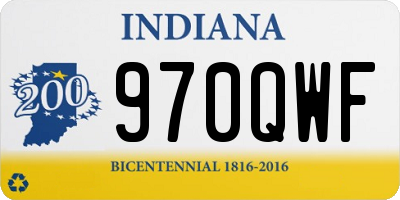 IN license plate 970QWF